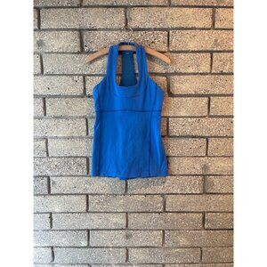 Lulu Lemon Tank Sz 6 Cobalt Blue Mesh back